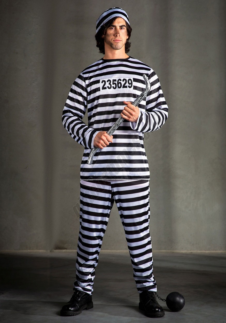 Plus Size Men's Prisoner Costume - -0