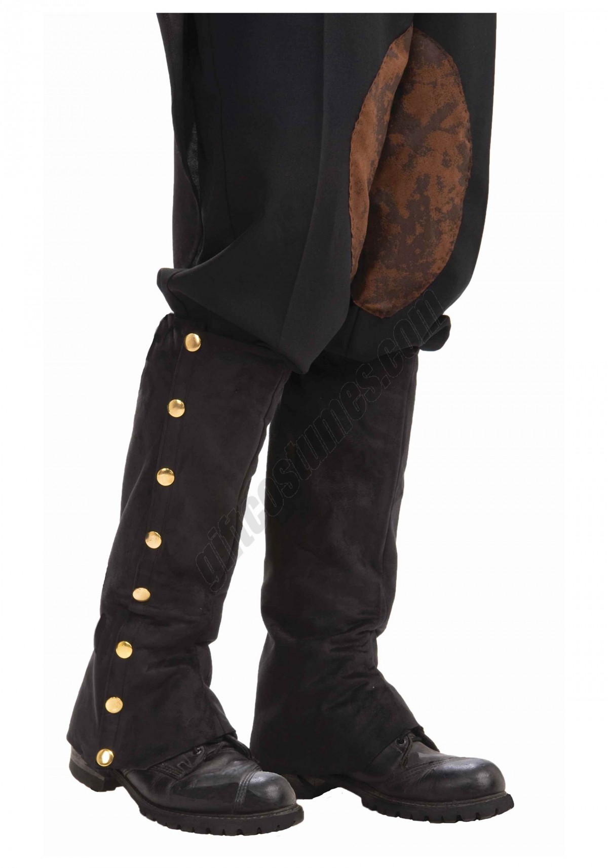 Steampunk Black Suede Spats Promotions - -0