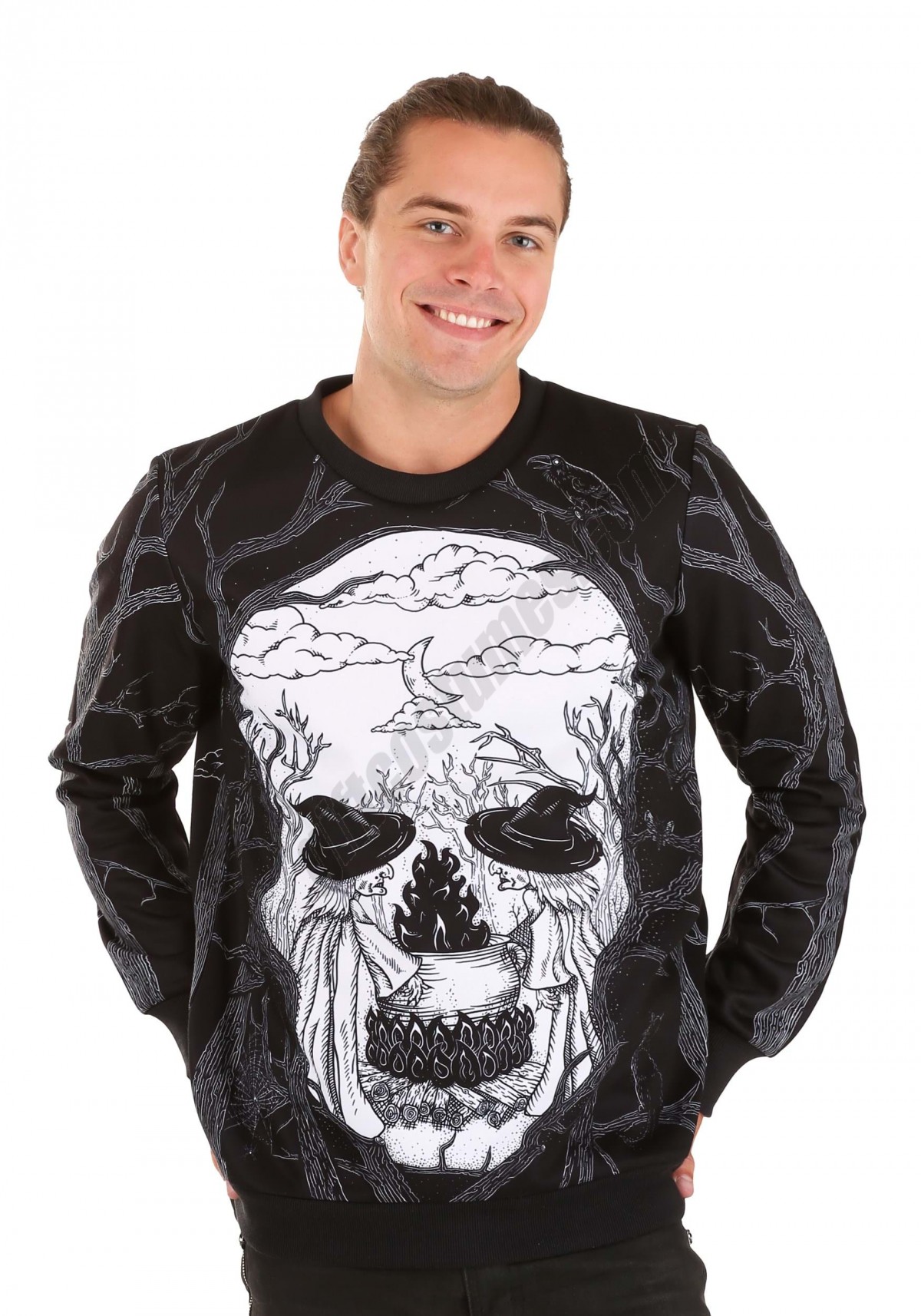 Adult Toil and Trouble Halloween Sweater Promotions - -3