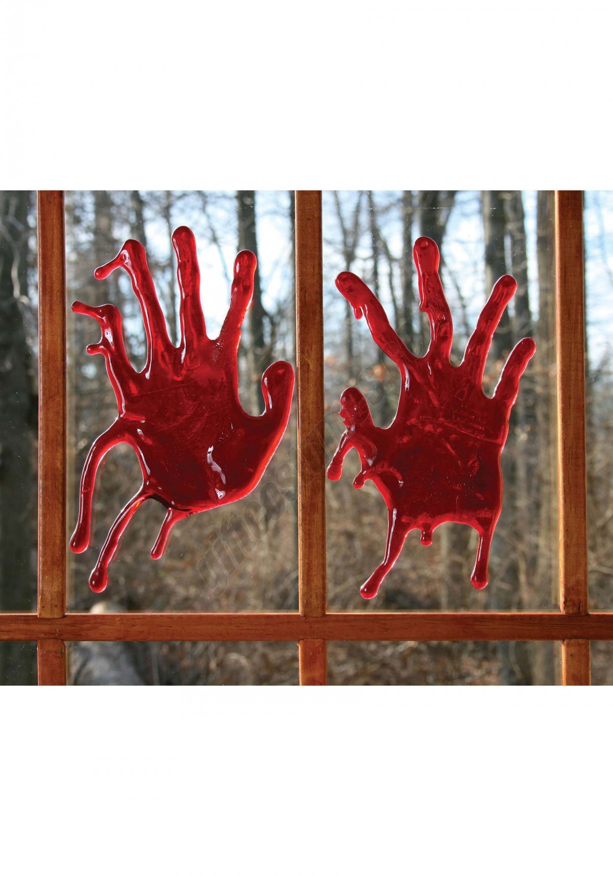 Bloody Window Hand Print Cling Promotions - -1