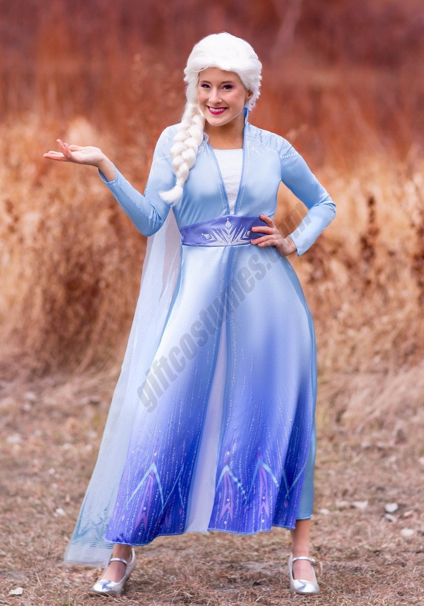 Deluxe Disney Frozen 2 Elsa Women's Costume Promotions - -0