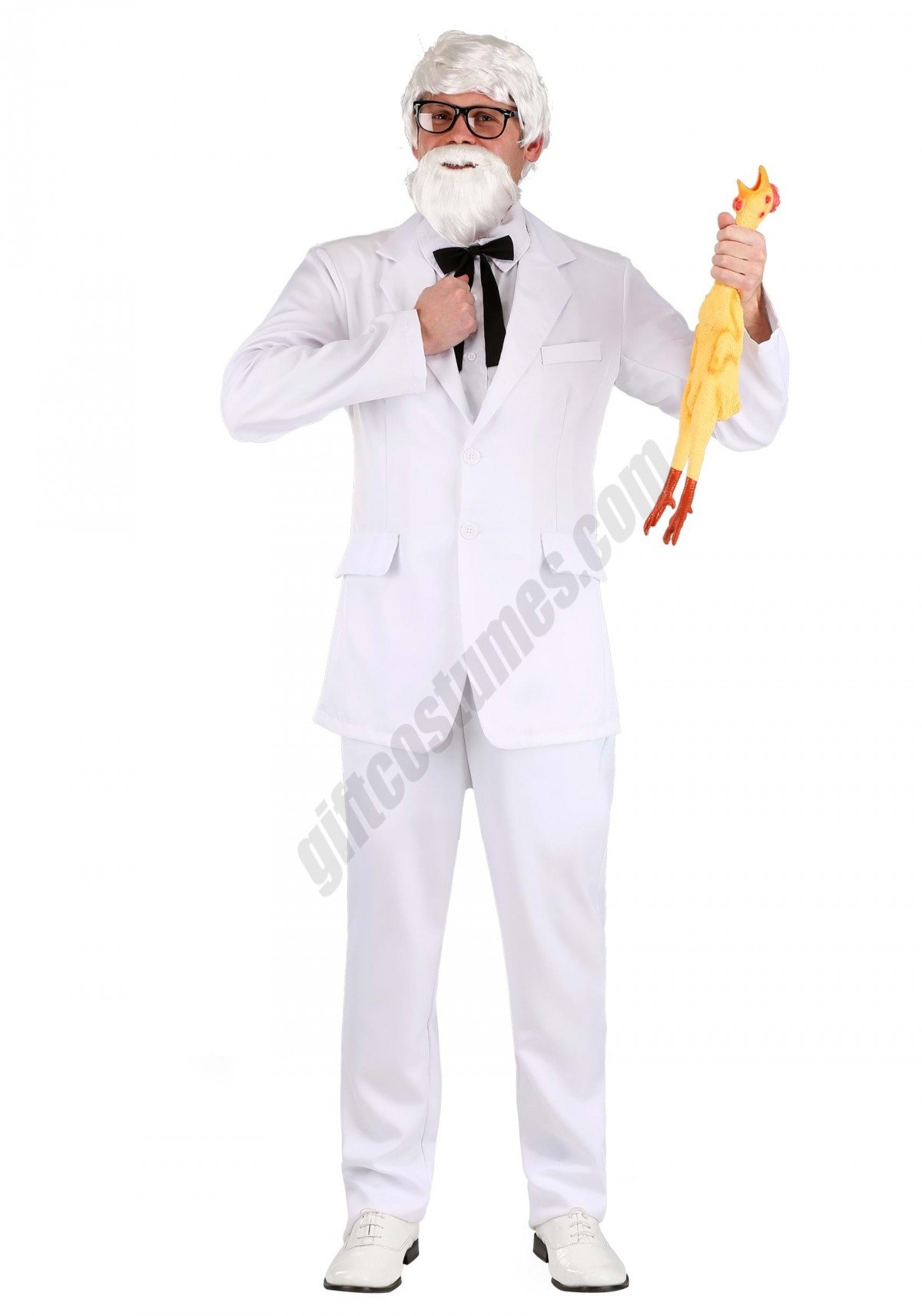 Men's White Suit Costume - -0
