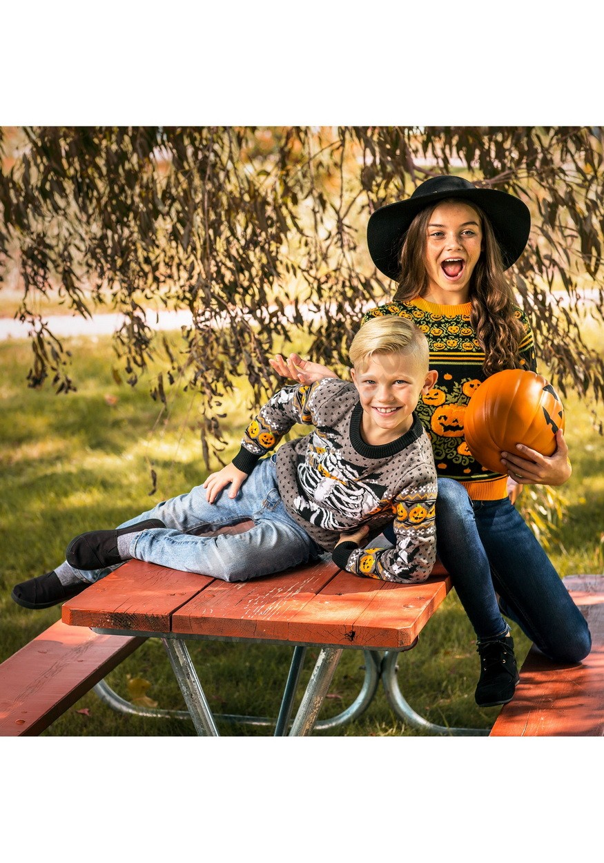 Kid's Pumpkin Patch Halloween Sweater Promotions - -8