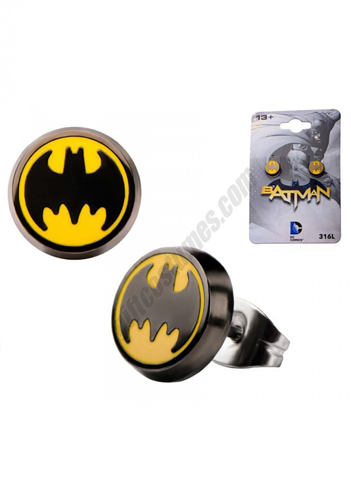DC Comics - Batman Logo Enamel Stud Earrings Promotions - -0