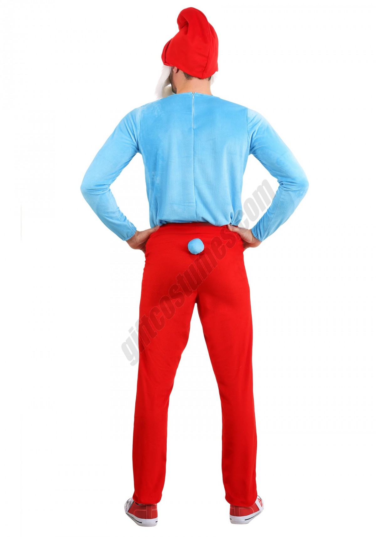 Plus Size Papa Smurf Costume for Men Promotions - -1