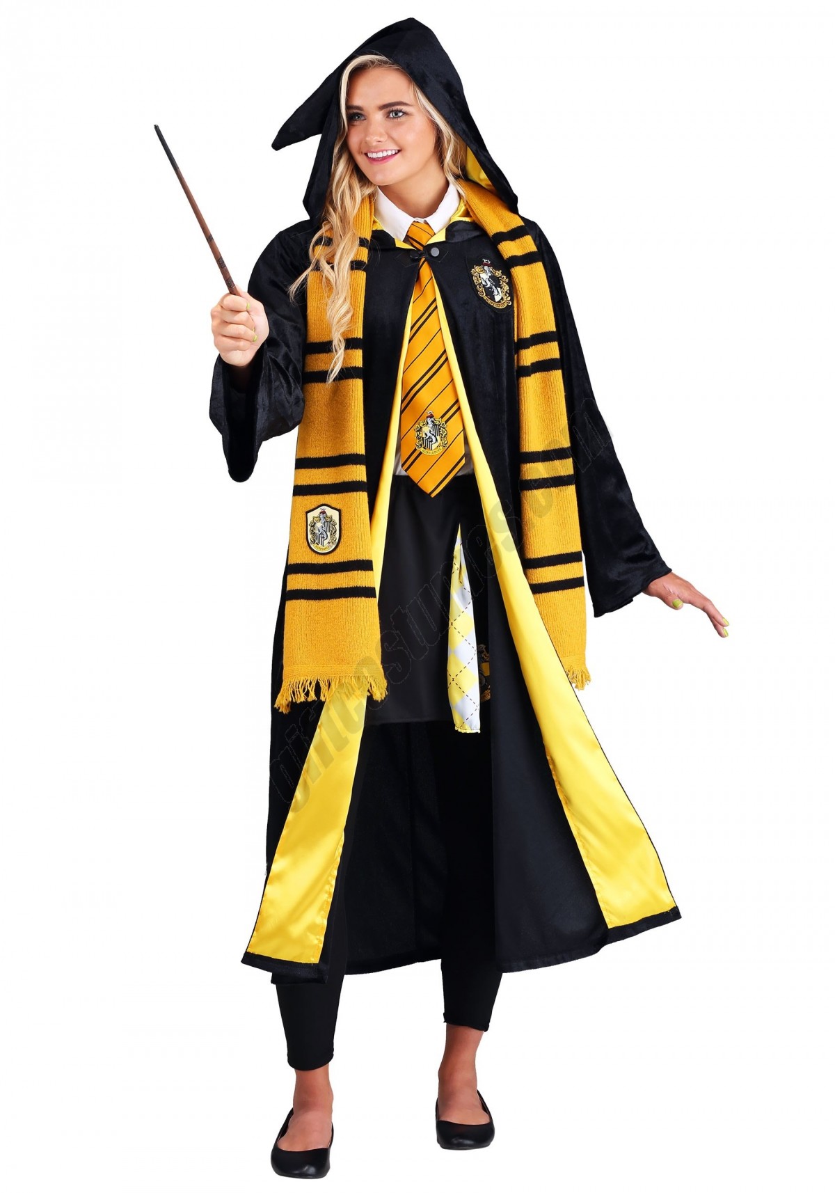 Deluxe Harry Potter Adult Plus Size Hufflepuff Robe Costume Promotions - -3