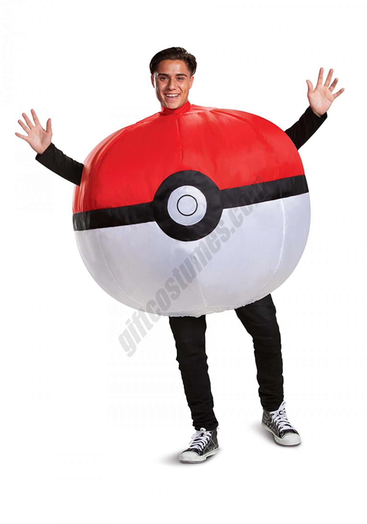 Inflatable Poke Ball Adult Costume - Men's - -1