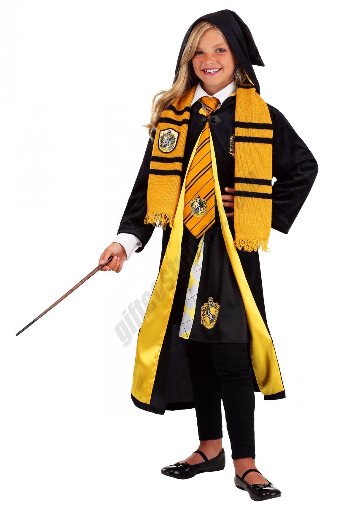 Harry Potter Kids Deluxe Hufflepuff Robe Costume Promotions - -6