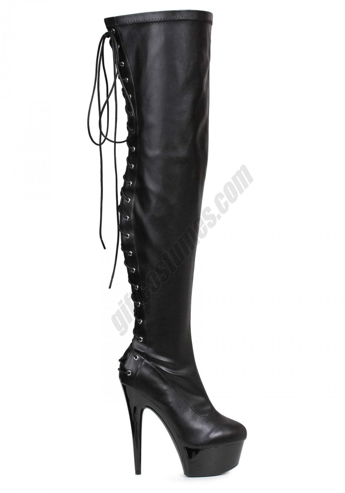 Black Lace Thigh High Boots for Women Promotions - -0