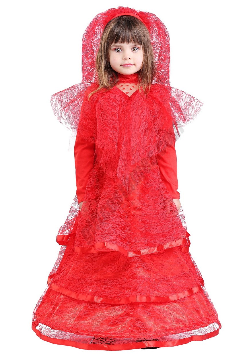 Toddler's Gothic Red Wedding Dress Costume Promotions - -0