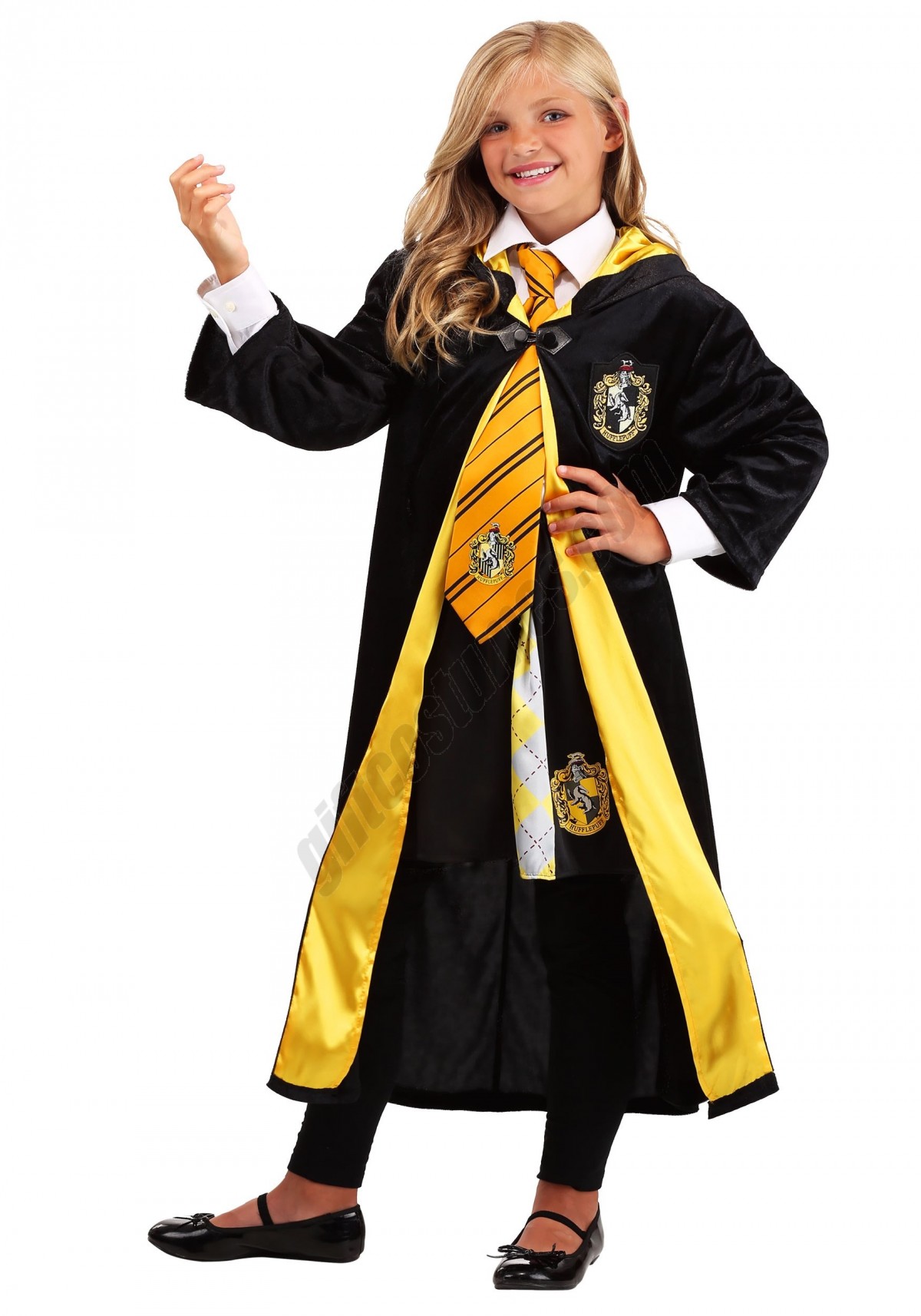 Harry Potter Kids Deluxe Hufflepuff Robe Costume Promotions - -5