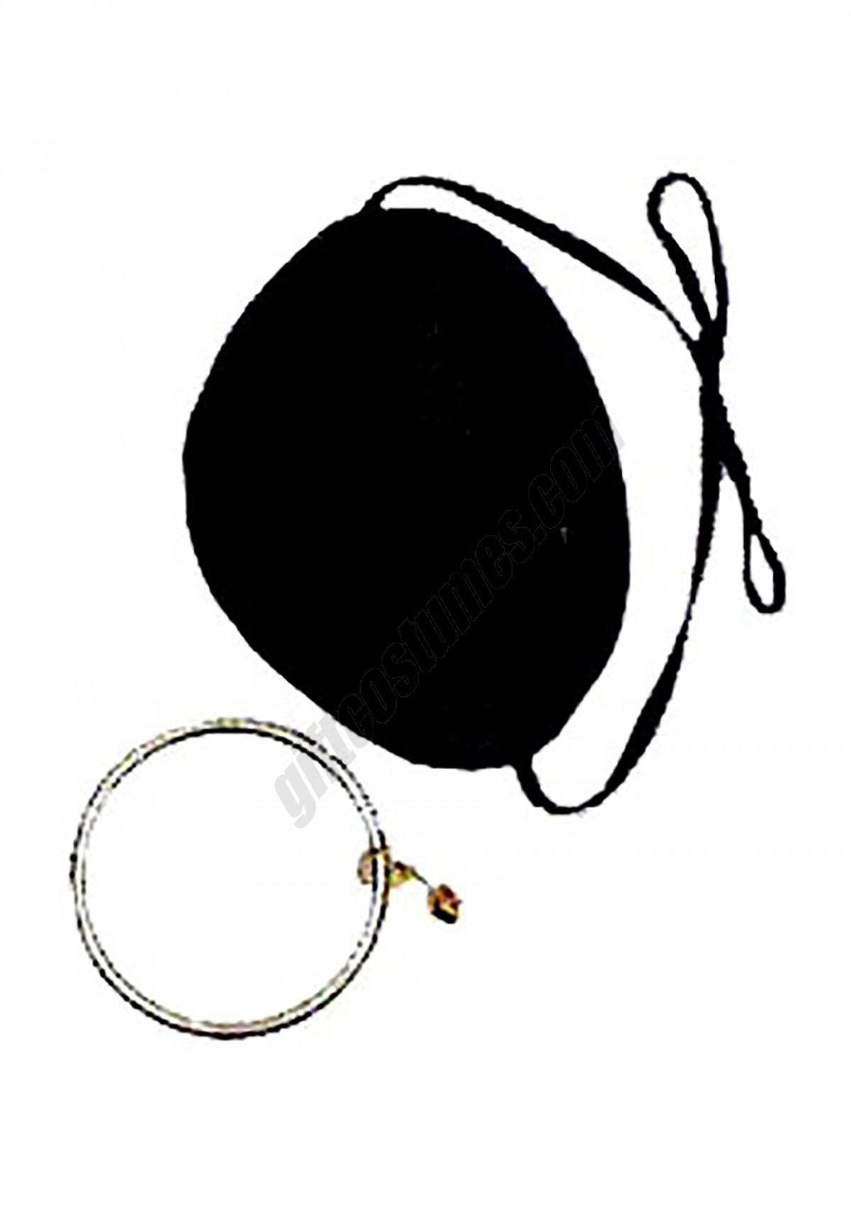 Satin Pirate Eye Patch w/Earring Promotions - -0