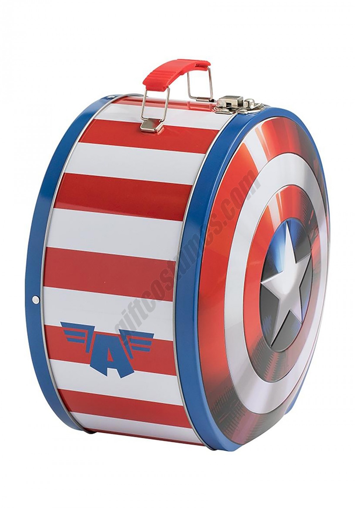 Marvels Captain America Shield Shaped Tin Tote Promotions - -2