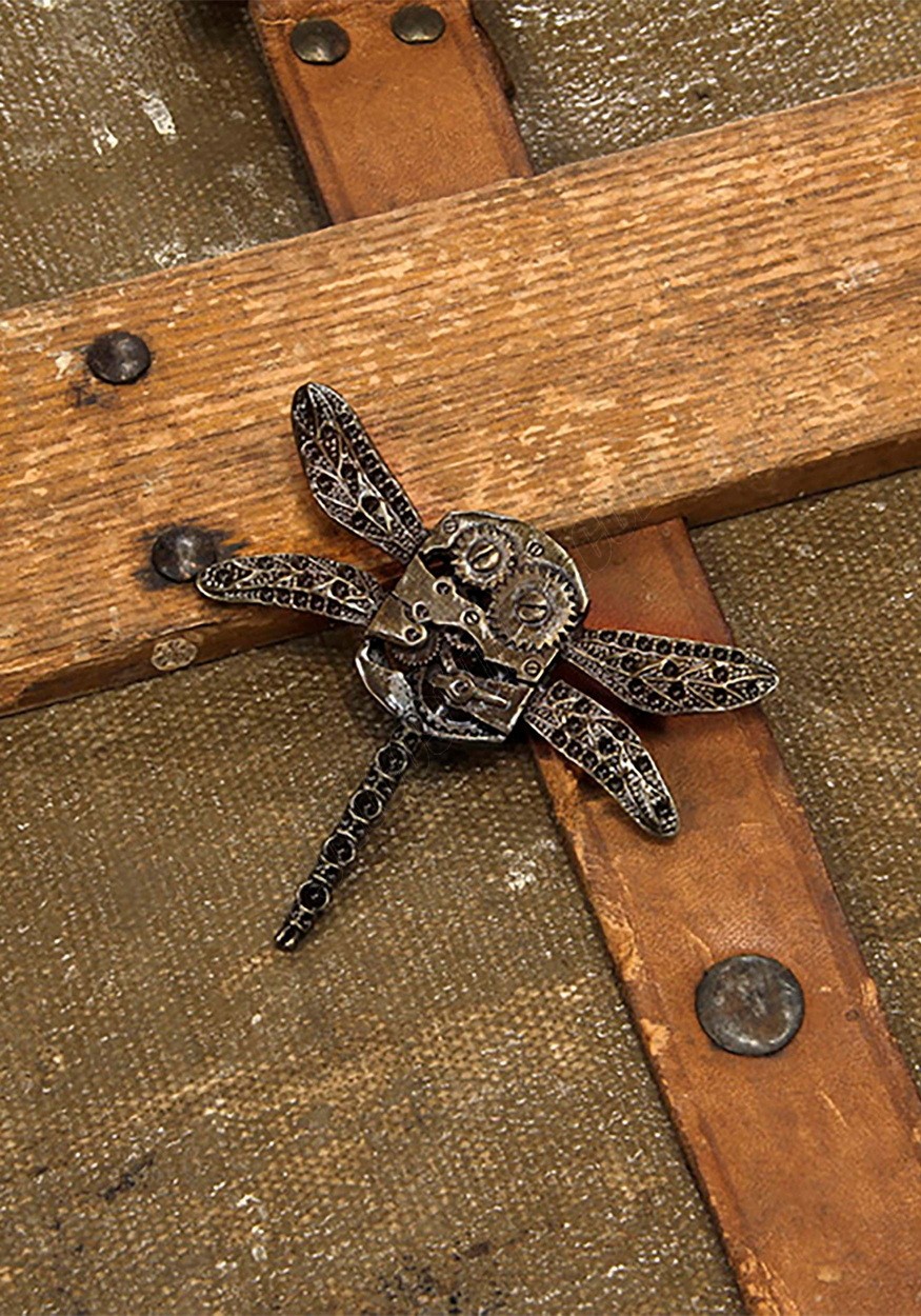 Antique Dragonfly Gear Steampunk Pin  Promotions - -0