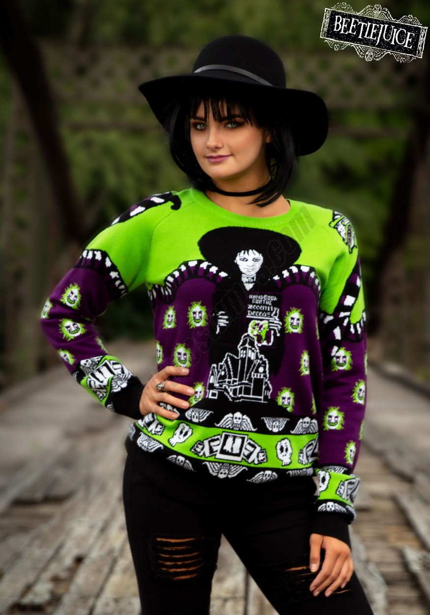Beetlejuice Lydia Deetz Adult Halloween Sweater Promotions - -0