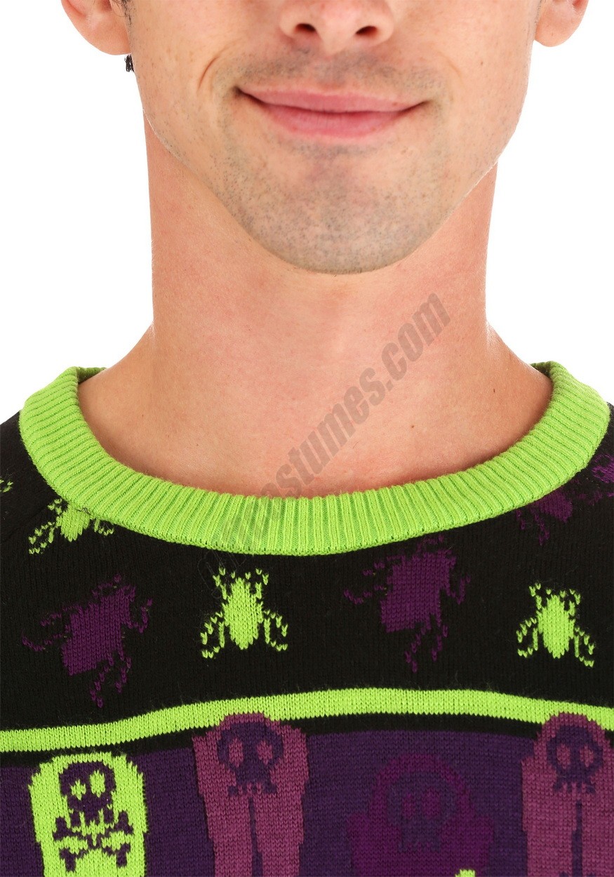 Beetlejuice It's Showtime! Halloween Sweater for Adults Promotions - -5