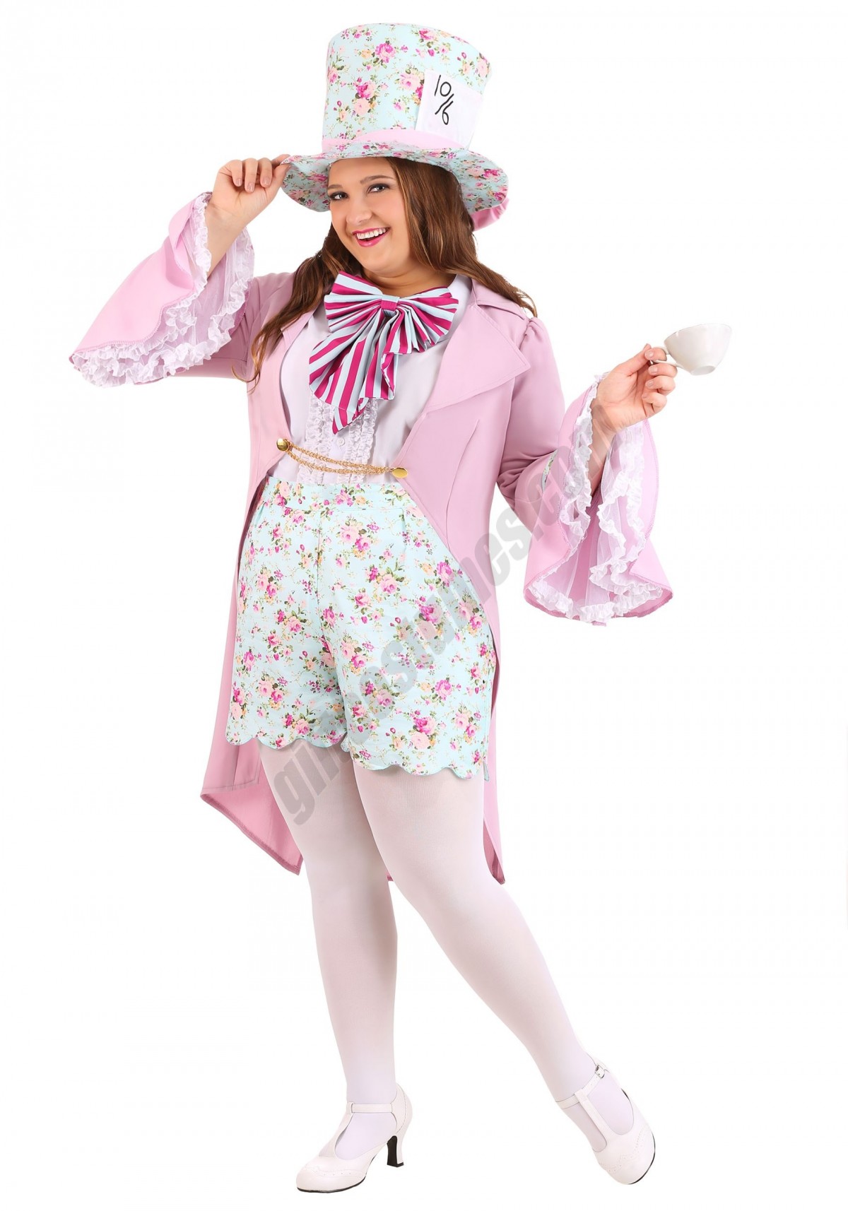 Plus Size Women's Pretty Mad Hatter Costume Promotions - -0