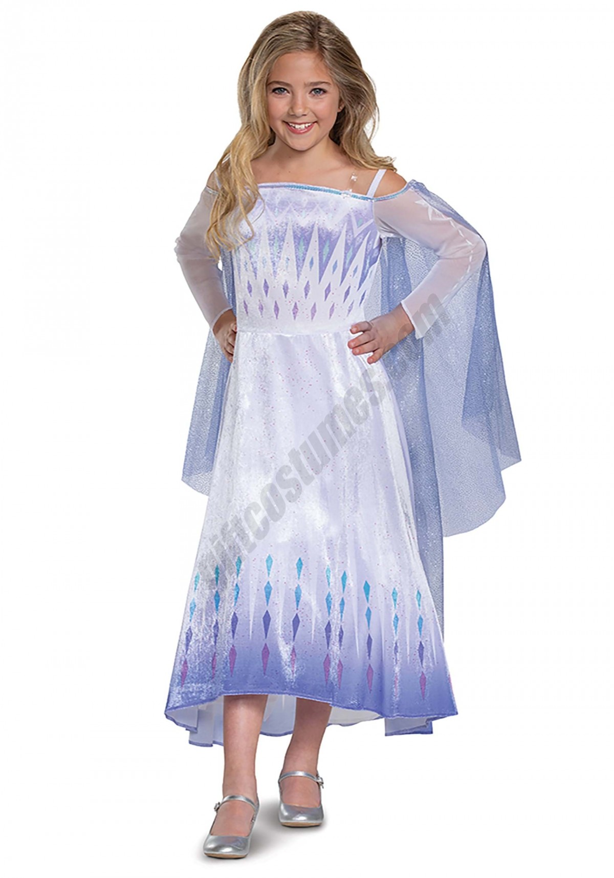 Deluxe Frozen Snow Queen Elsa Kids Costume Promotions - -0