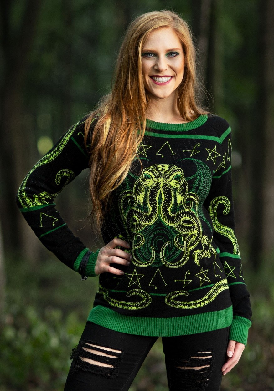 Rage of Cthulhu Halloween Sweater for Adults Promotions - -1