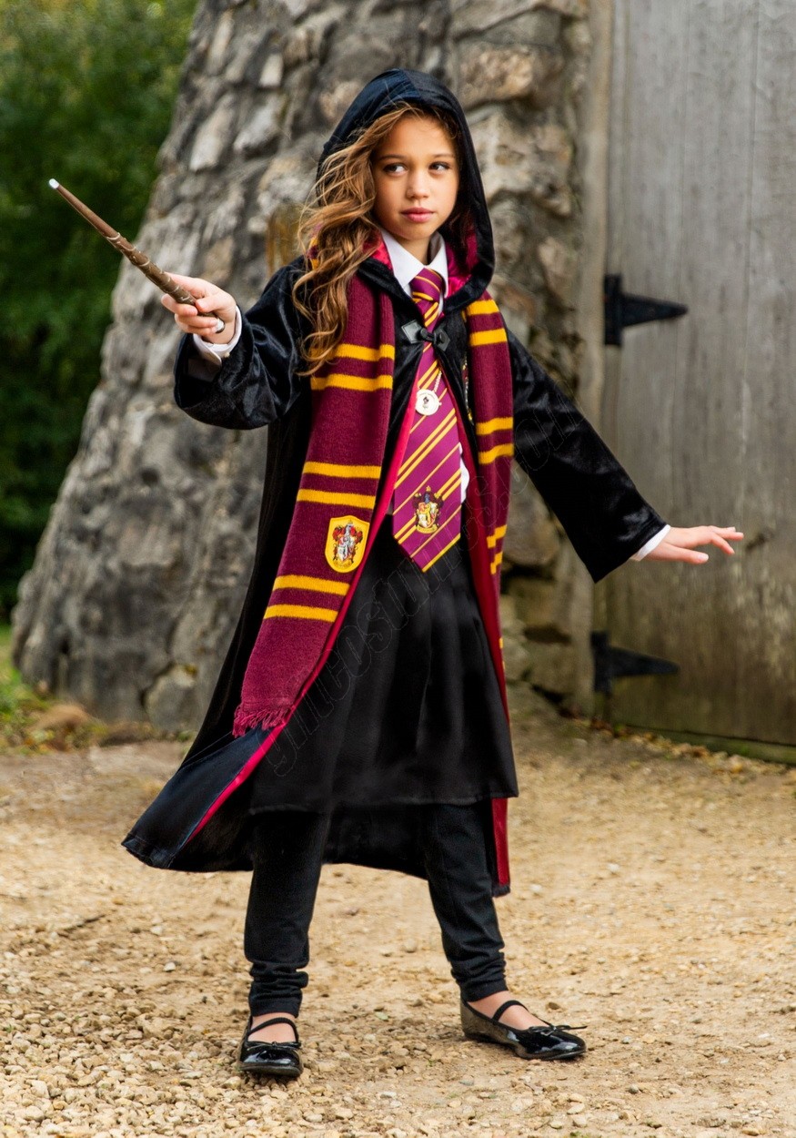 Harry Potter Kids Deluxe Gryffindor Robe Costume Promotions - -2