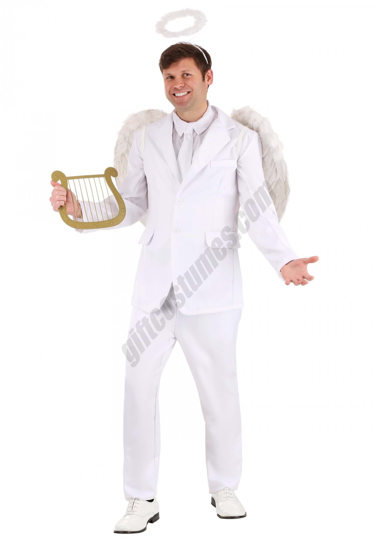 Men's White Suit Costume - -5