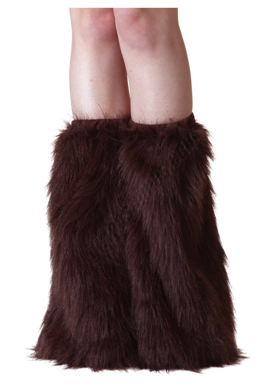 Adult Brown Furry Boot Covers Promotions - -0