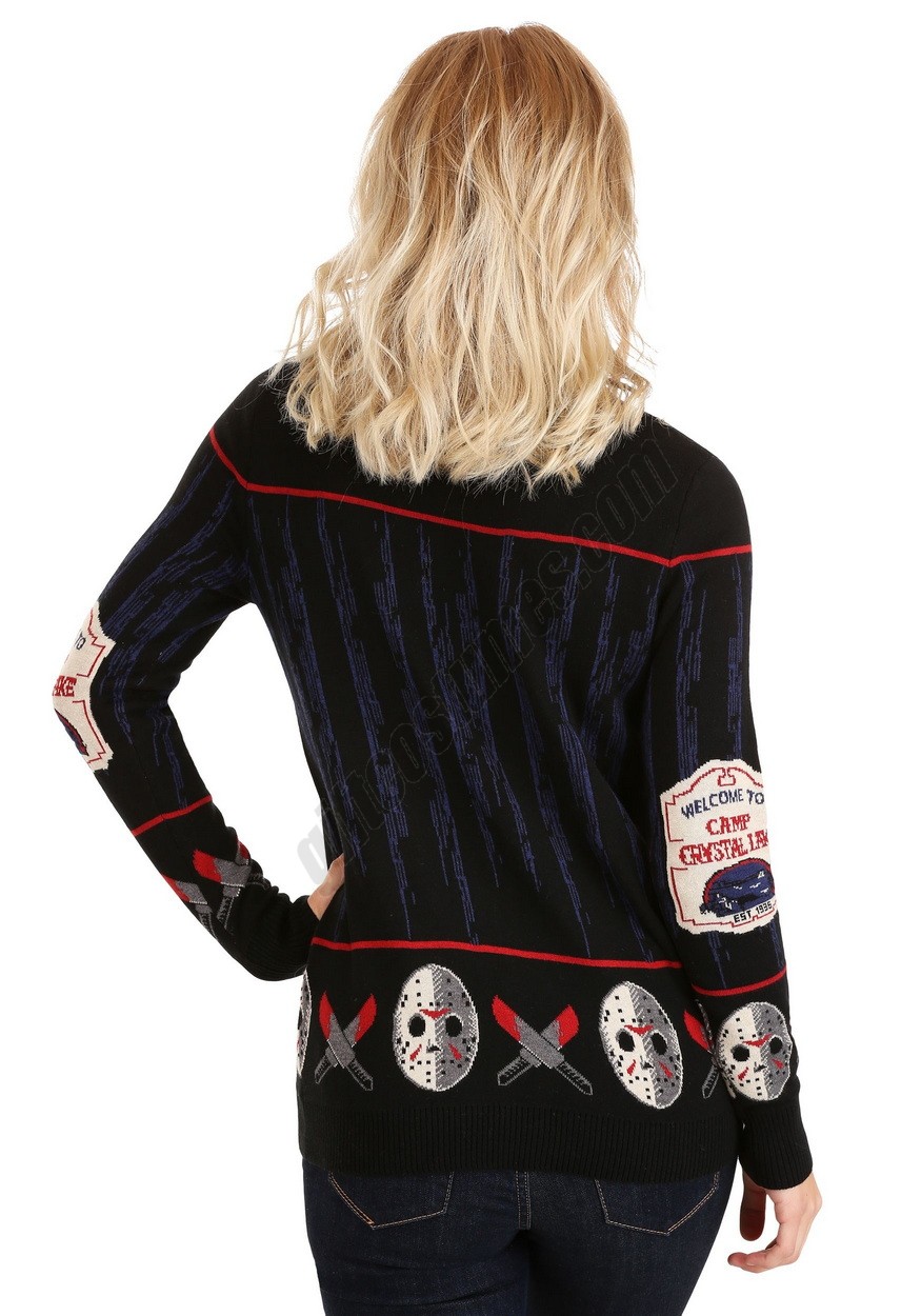Friday the 13th Camp Crystal Lake Adult Halloween Sweater Promotions - -4