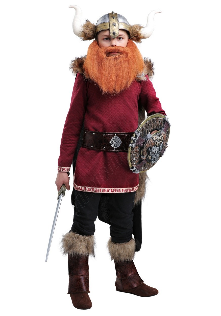 Burgundy Viking Boy's Costume Promotions - -0