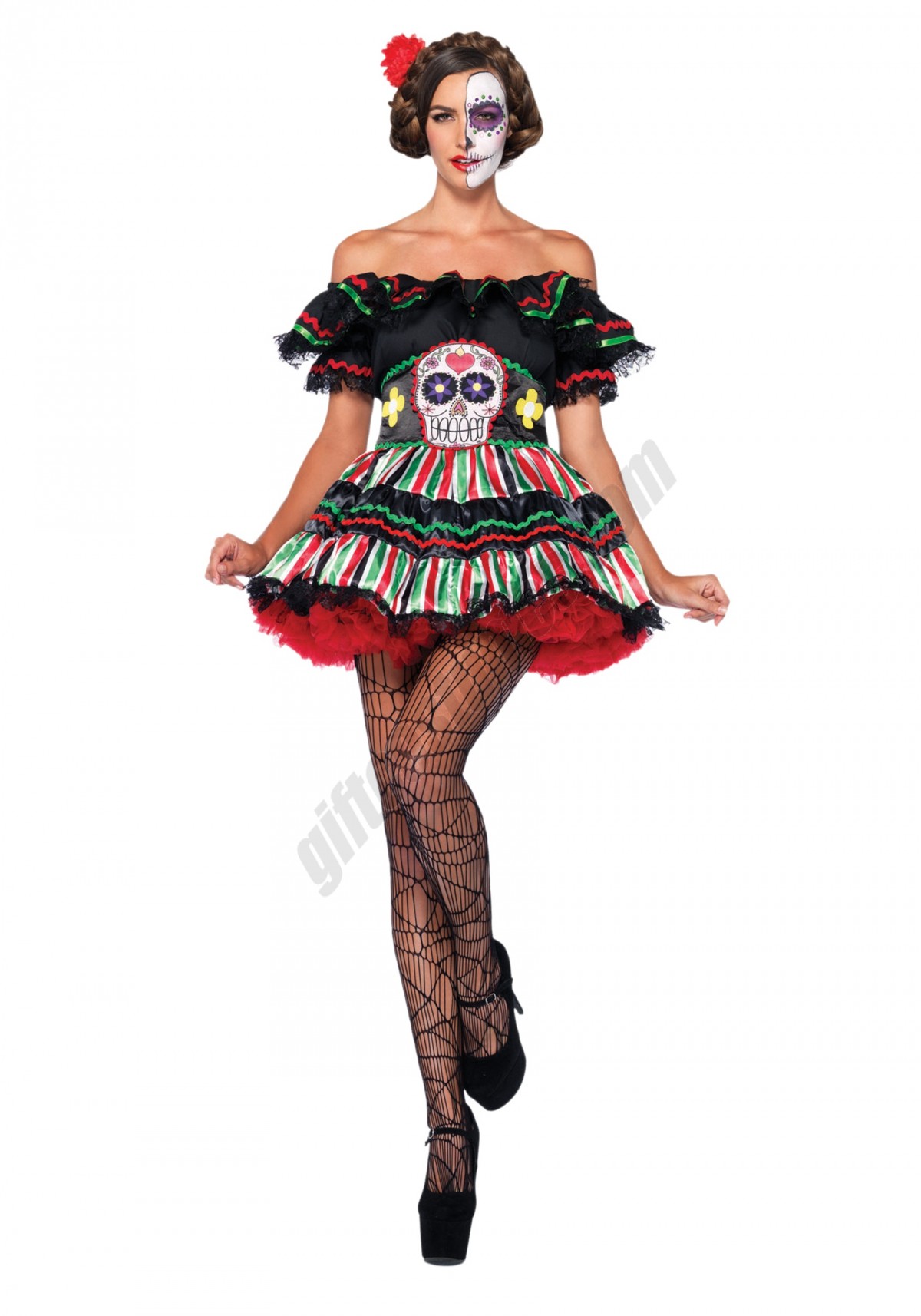 Day of the Dead Doll Costume - Women's - -0