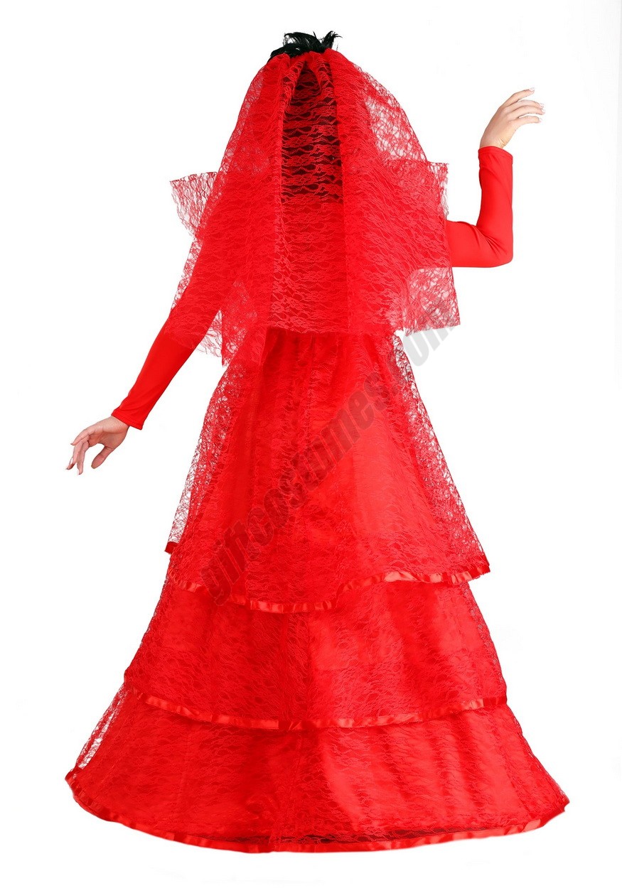 Red Gothic Wedding Dress Costume - Women's - -1