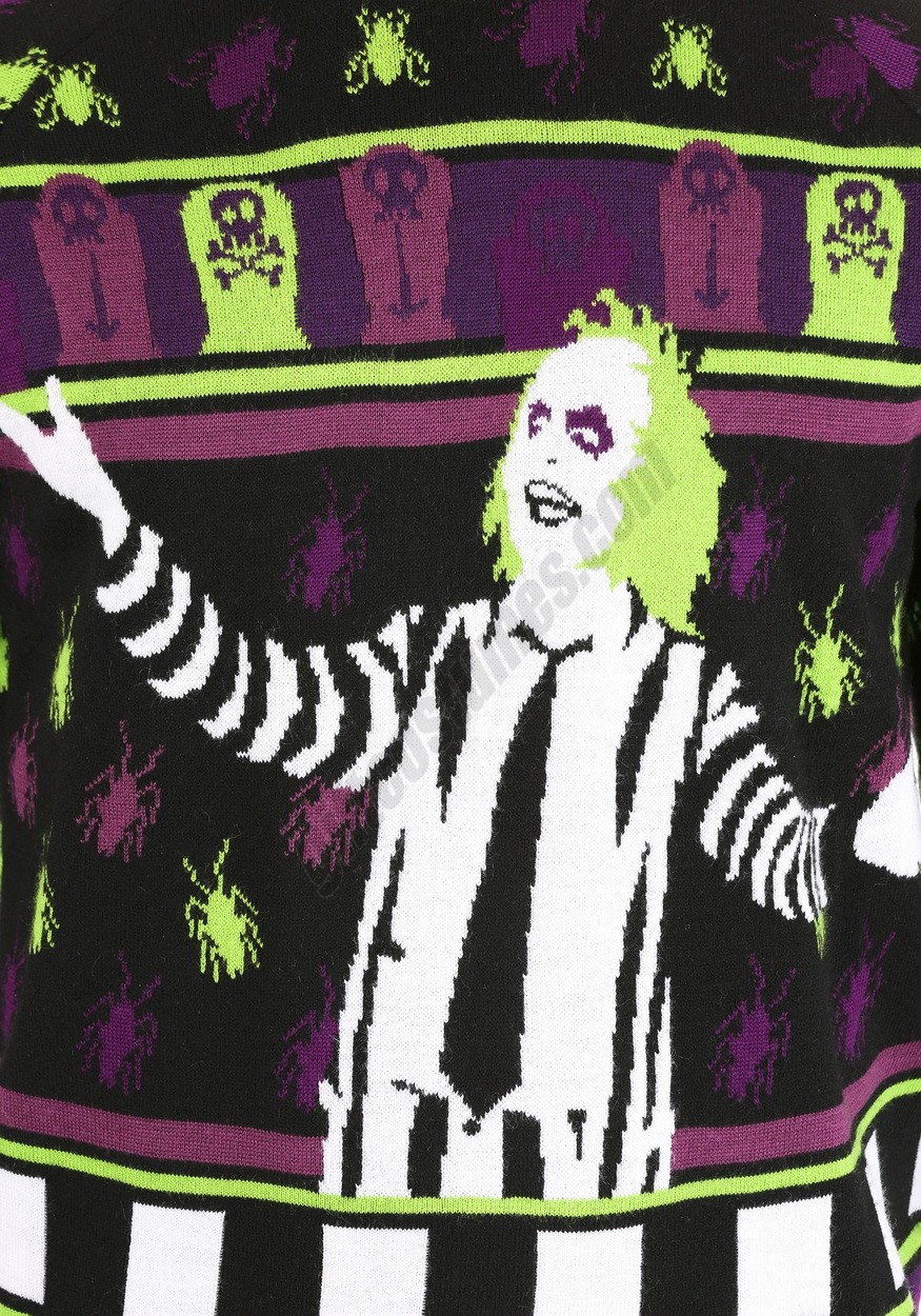 Beetlejuice It's Showtime! Halloween Sweater for Adults Promotions - -9