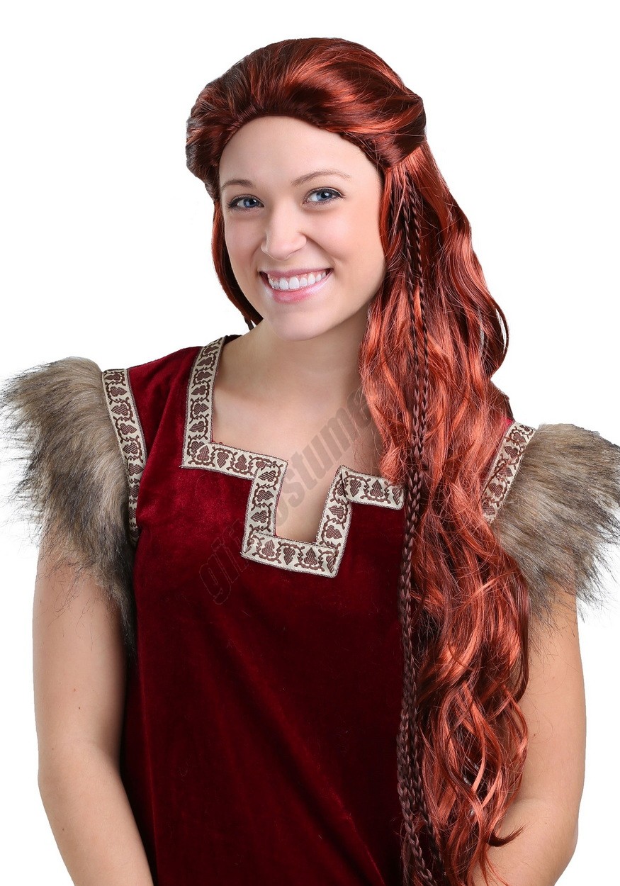 Women's Red Viking Wig Promotions - -0