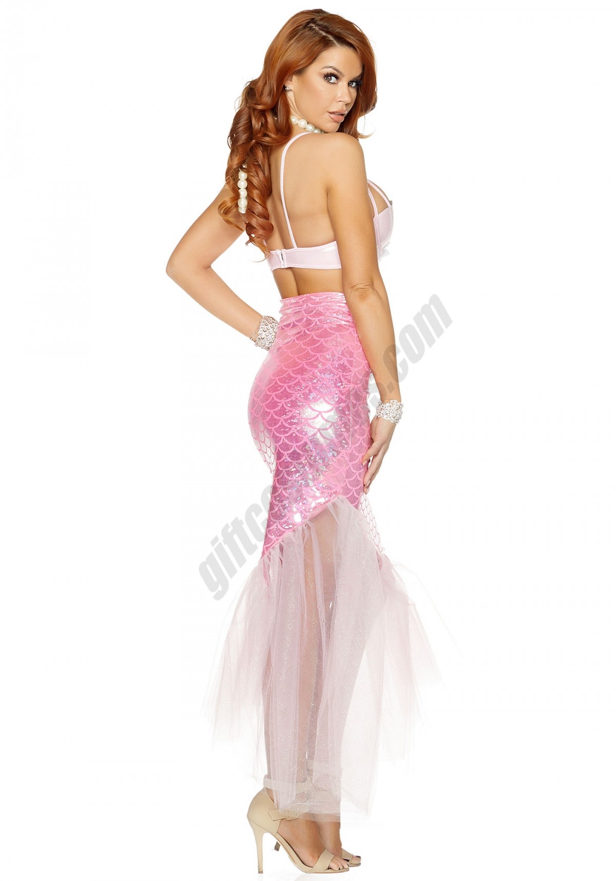 Pink Mermaid Costume for Women - -1
