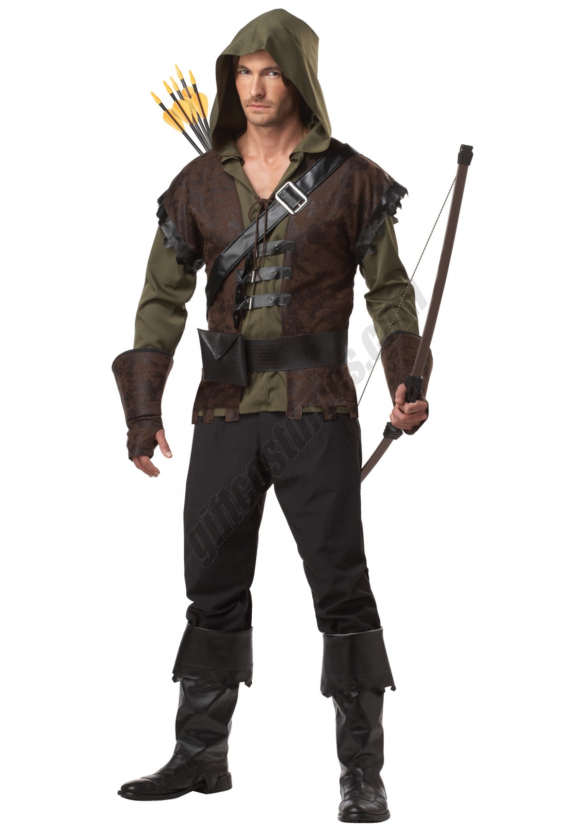 Mens Realistic Robin Hood Costume - -0