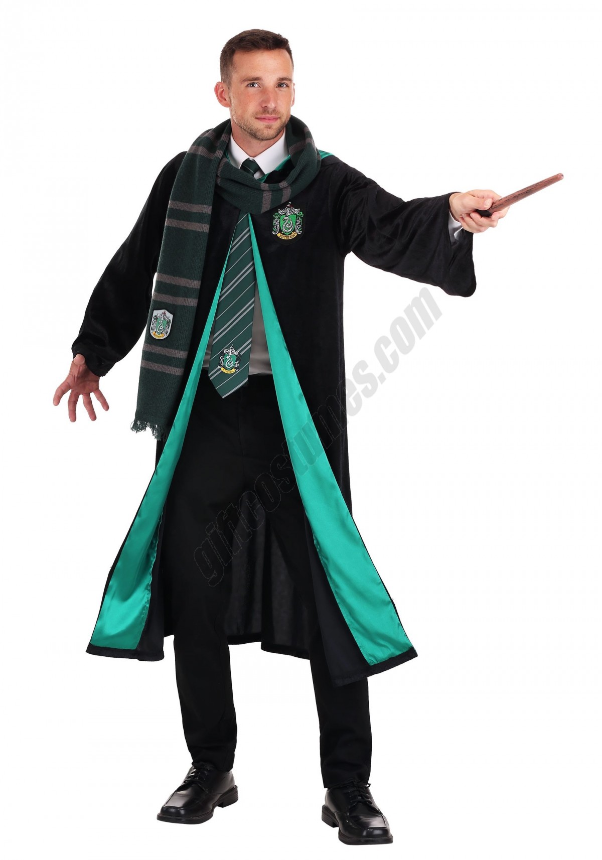 Deluxe Harry Potter Slytherin Adult Plus Size Robe Costume Promotions - -3