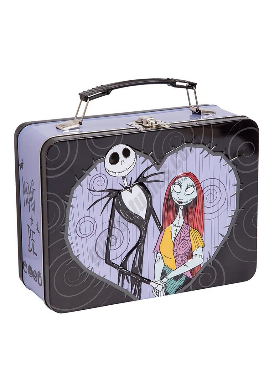 Nightmare Before Christmas Jack & Sally Large Lunch Box Tin Tote Promotions - -0