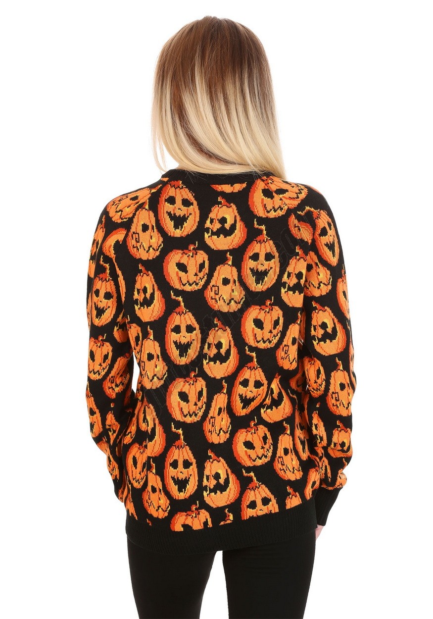 Adult Pumpkin Frenzy Halloween Sweater Promotions - -3