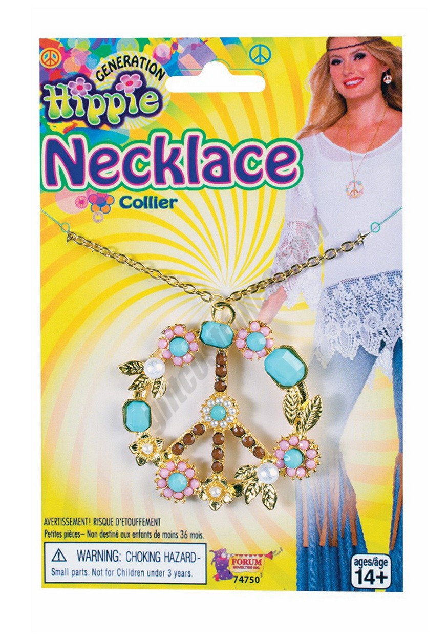 Deluxe Hippie Peace Sign Necklace Promotions - -0