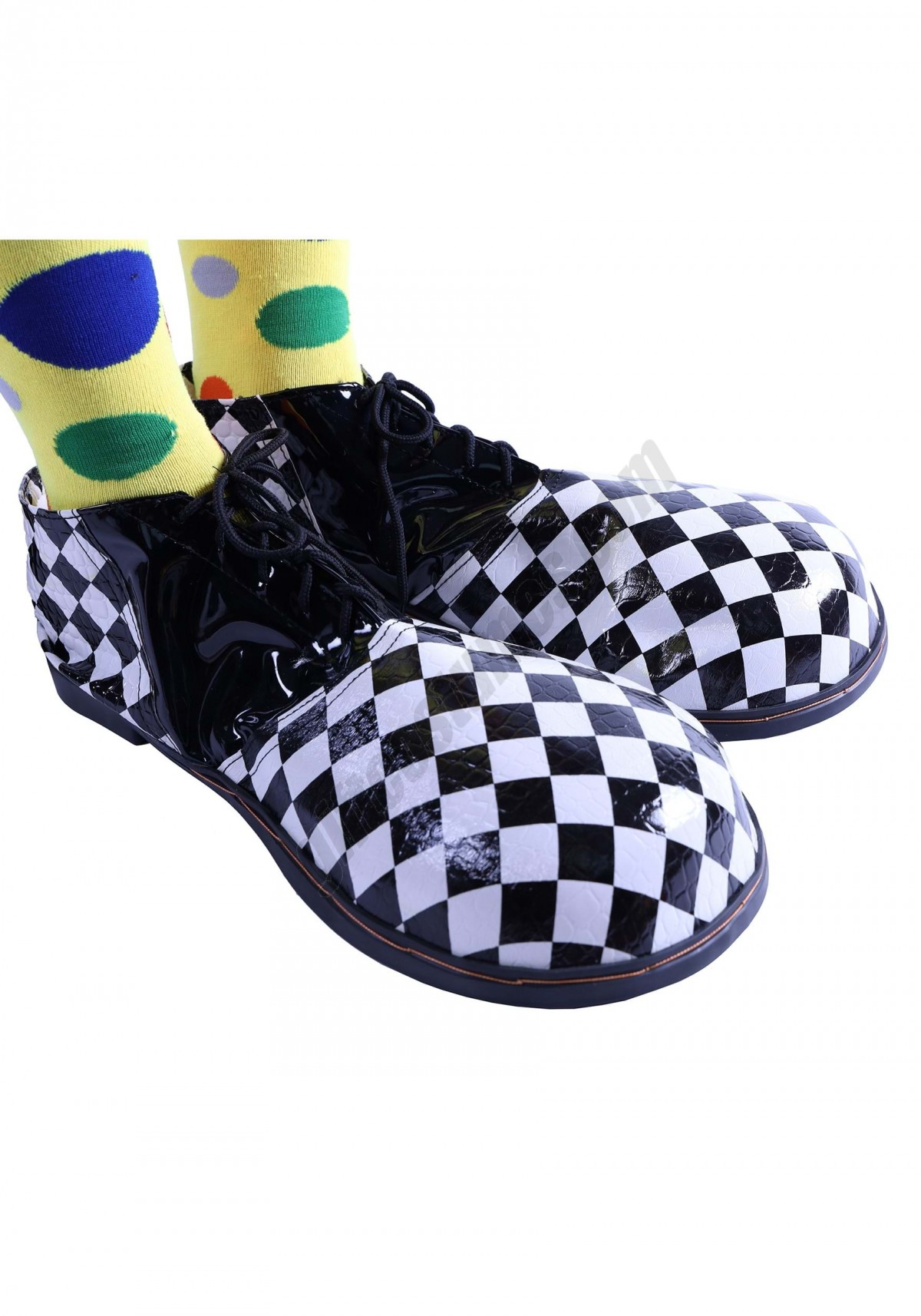 Checkered Jumbo Clown Shoe Promotions - -0