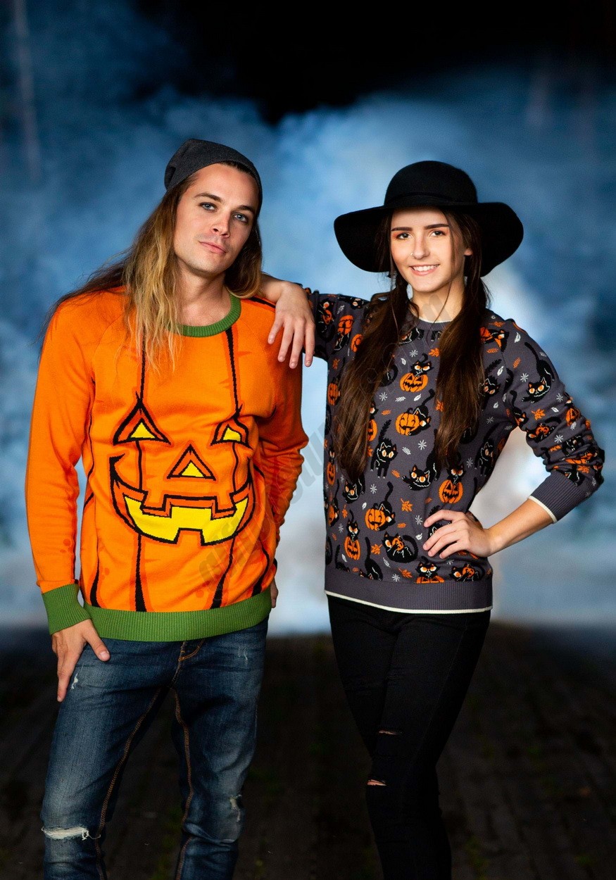 Pumpkin Halloween Sweater for Adults Promotions - -2