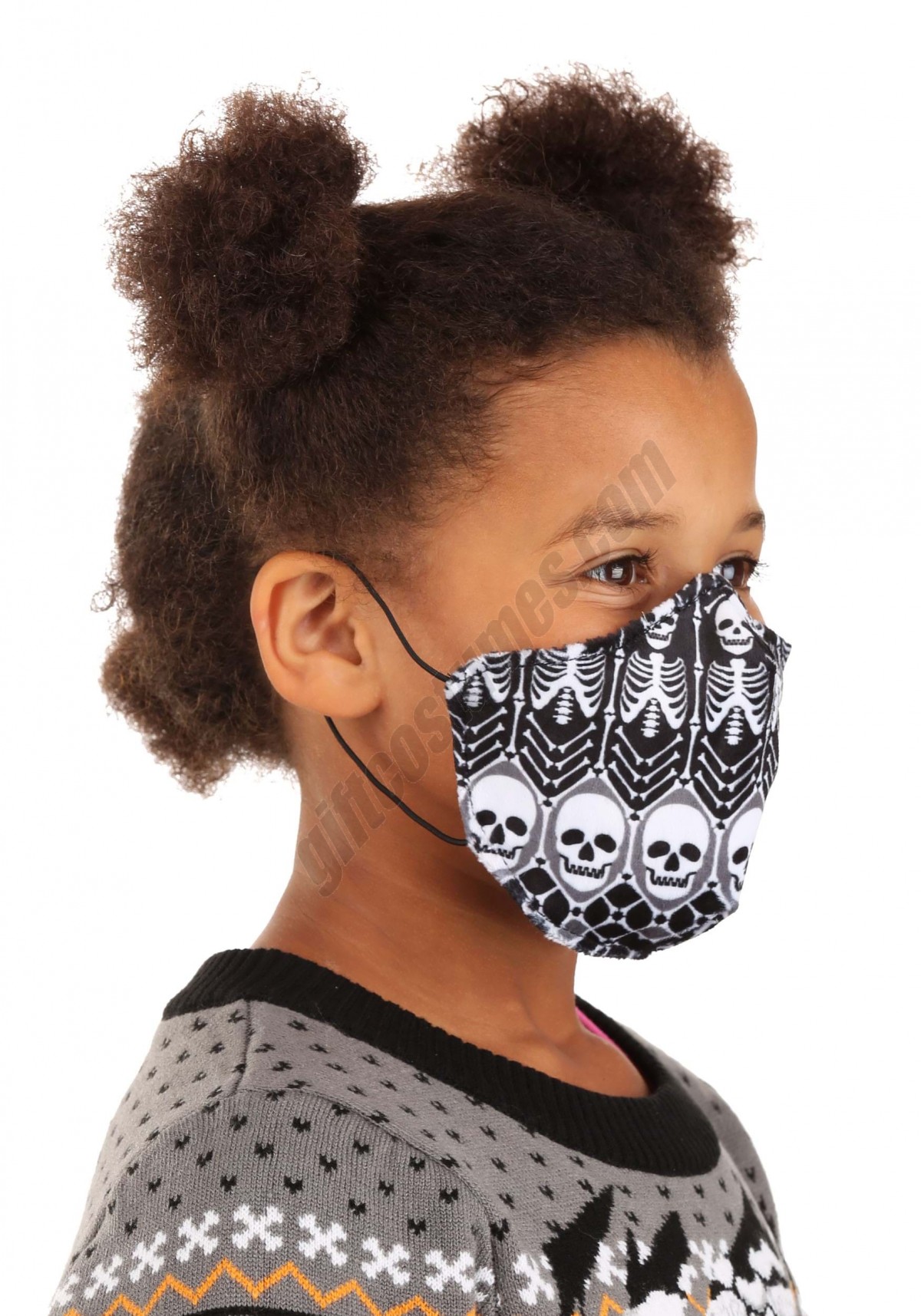 Child Sublimated Skeleton Pattern Face Mask Promotions - -1