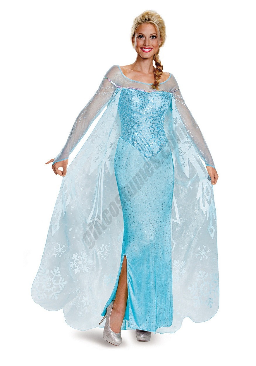 Frozen Adult Elsa Prestige Costume Promotions - -0