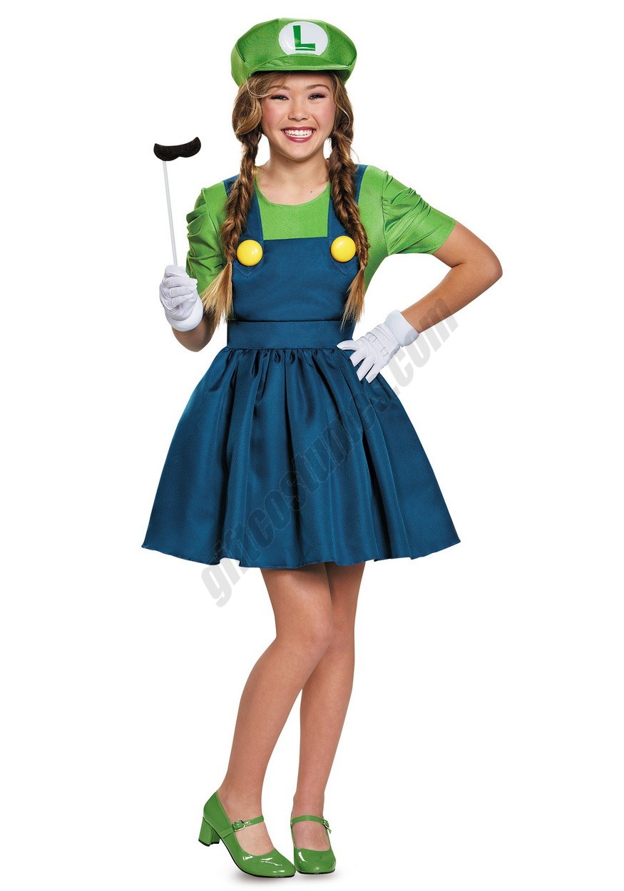 Tween Luigi Skirt Costume Promotions - -0