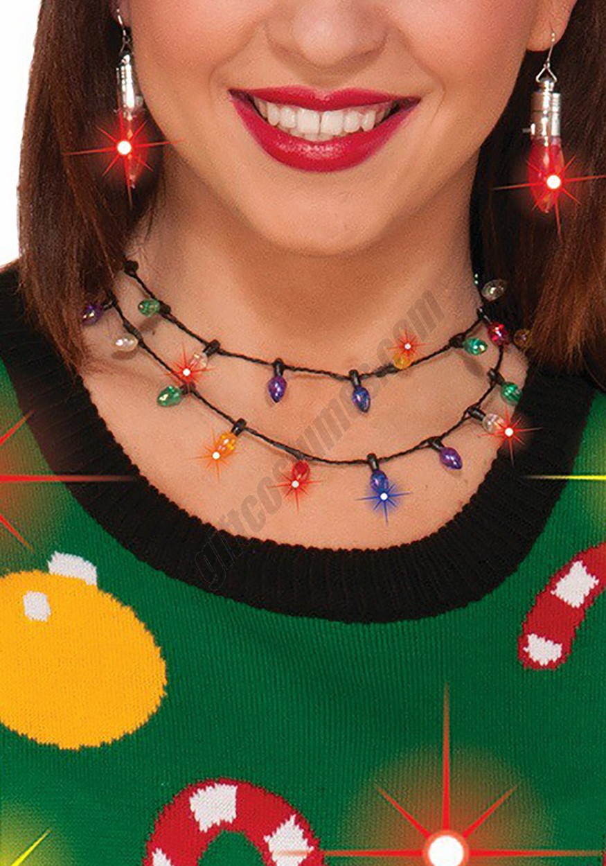 Christmas Lights Necklace Promotions - -0