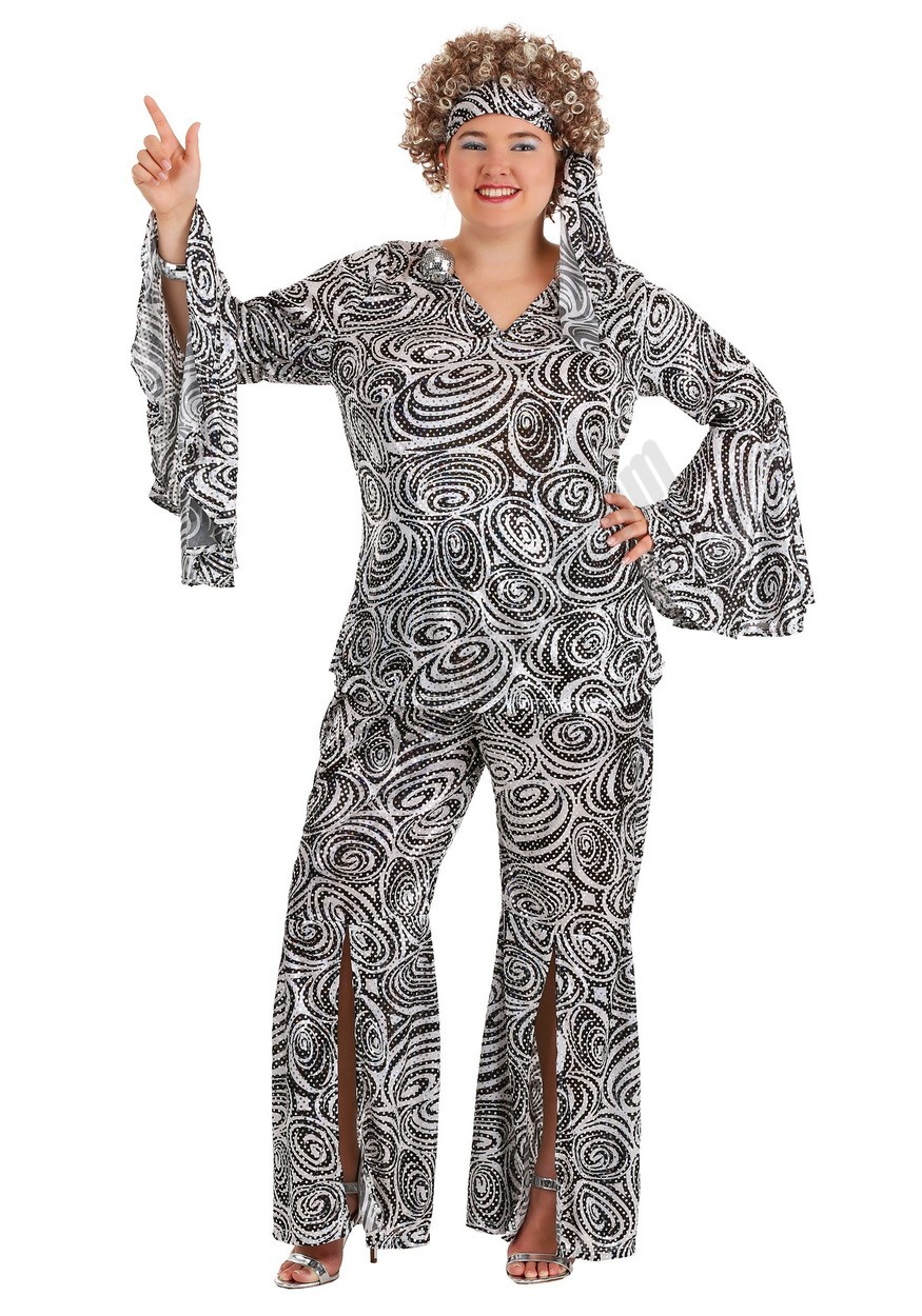Women's Plus Size Foxy Lady Disco Costume Promotions - -0