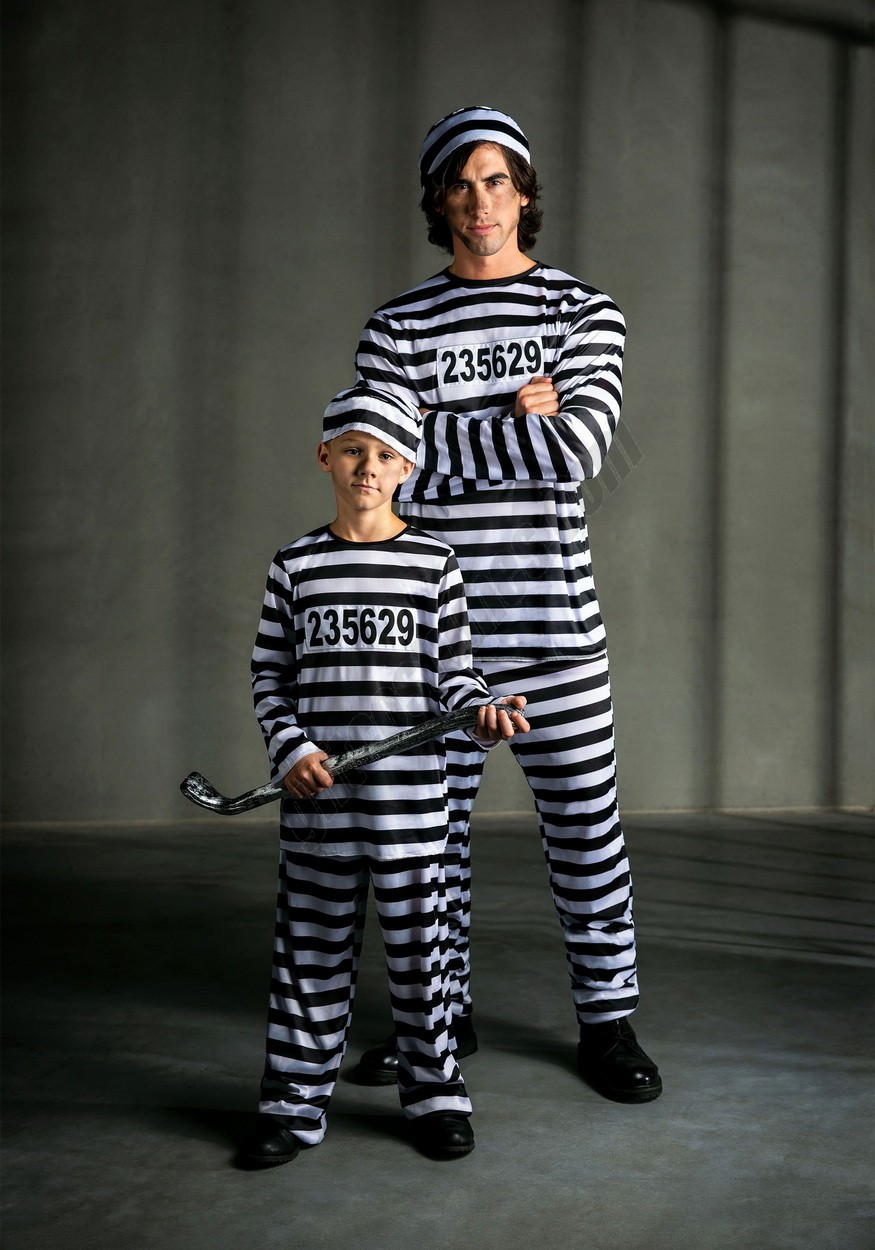 Plus Size Men's Prisoner Costume - -2