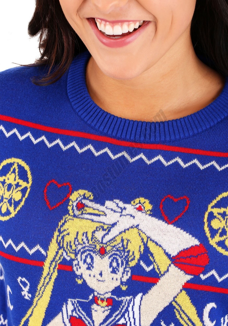 Adult Sailor Moon Fair Isle Ugly Christmas Sweater Promotions - -2