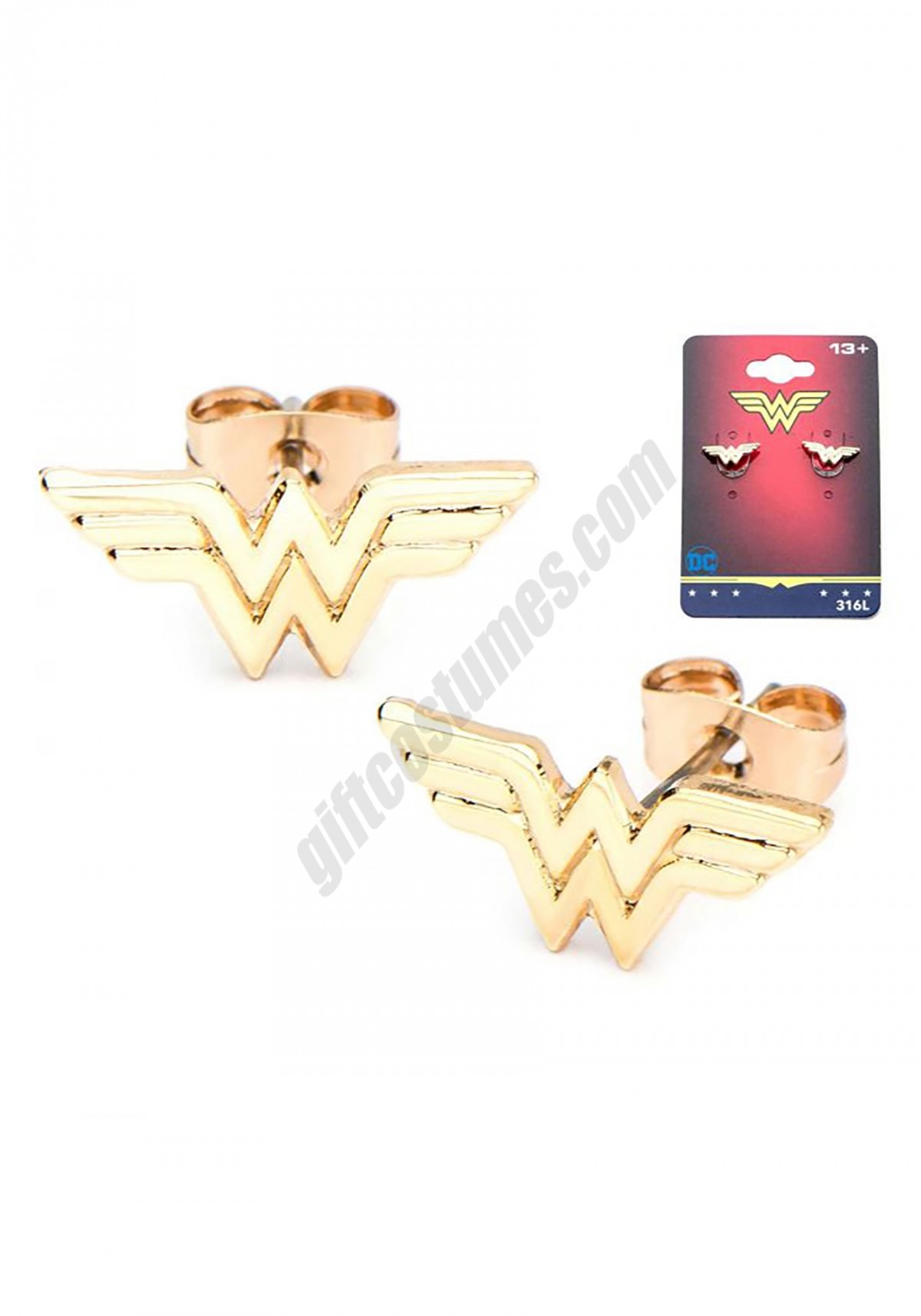 DC Comics Wonder Woman Logo Stud Earrings Promotions - -0