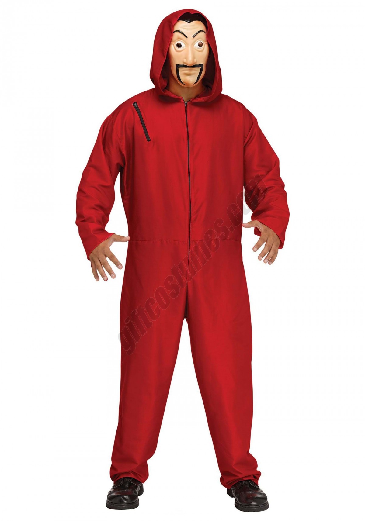 Red Bank Robber Costume for Adults - Women's - -0