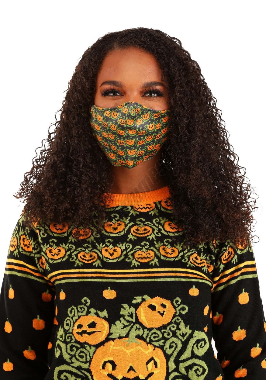 Pumpkins Pattern Sublimated Face Mask for Adults Promotions - -2